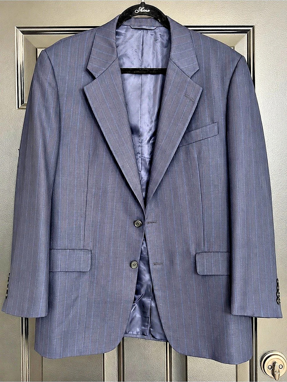 Hickey Freeman Striped Sport Coat in Blue Like New